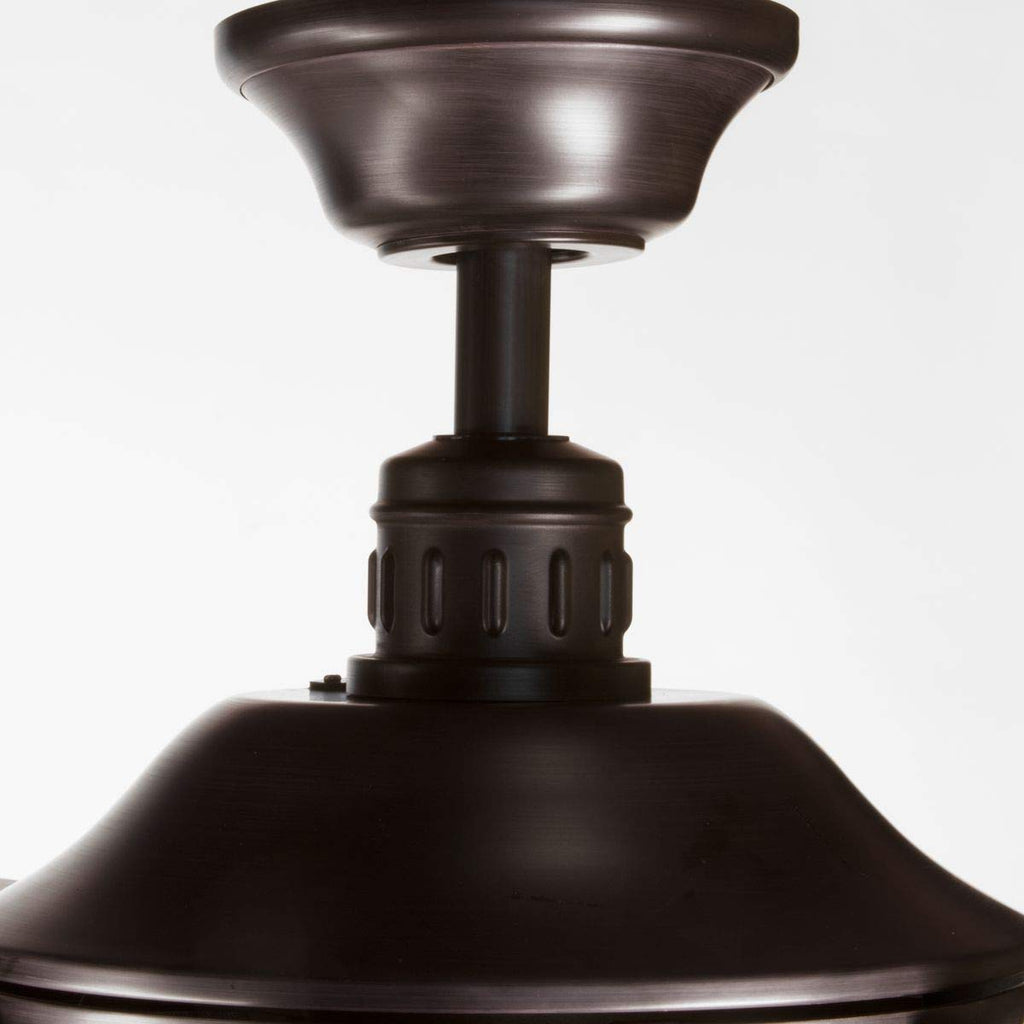 Progress Lighting P2576-2030K Protruding Mount, 5 Walnut Blades Ceiling fan with 18 watts light, Antique Bronze