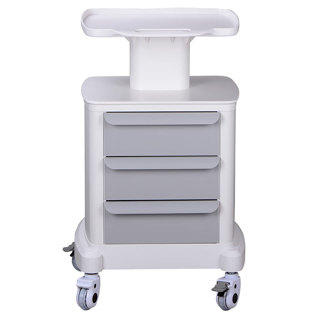 Professional-Grade 3-Drawer Utility Cart on Wheels - Trolley Cart w/ 3 Drawers & Utility Desk - Mobile Storage Cart, Cavitation Machine, Salon Supplies - Max 50kg/110lb Load…