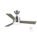 Progress Lighting Trevina II Collection 44" Three-Blade Brushed Nickel Ceiling Fan