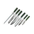 HexClad Essential Knife Set, 6-Piece, Japanese Damascus Stainless Steel Blades, Full Tang Construction, Pakkawood Handles