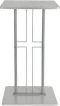 BTZHY Lectern Podium Stand, Acrylic Iron Podium School Church Stage Host Table Hotel Reception Desk Company Conference Table Commercial