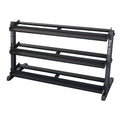 Body-Solid (GDR603T) 60 inch Dumbbell Rack with 3rd Tier - Stand Only, Heavy-Duty Dumbell Weight Storage Racks for Hand Weights, Home Gym Organizer Can Hold 5-70 lbs. Hex Dumbbells