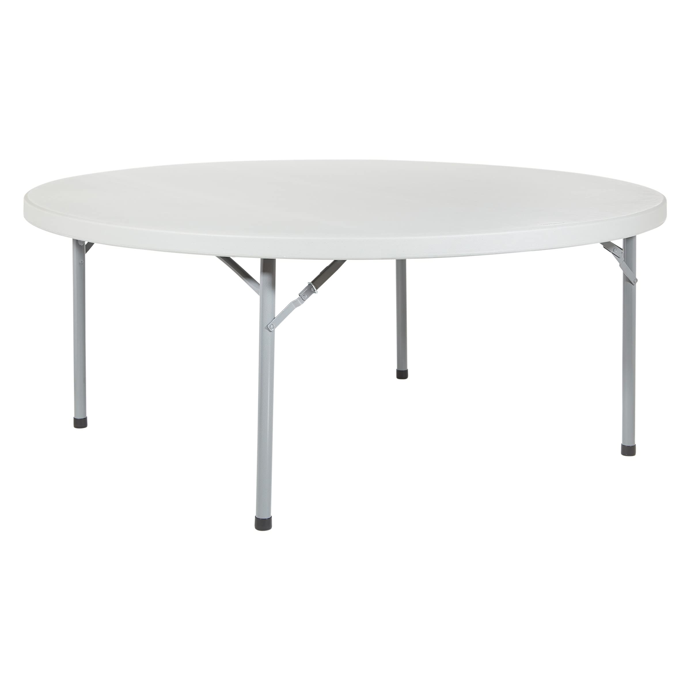 Office Star Resin Folding Table for Banquets, Picnics, and Parties, 71 Inch, Round
