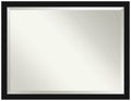 Amanti Art Black Bathroom Mirror for Over Sink, 33x43 Avon Black Rectangle Vanity Mirror, X-Large Casual Frame, Hangs Horizonally and Vertically, Bathroom Wall Decor, Beveled Edge
