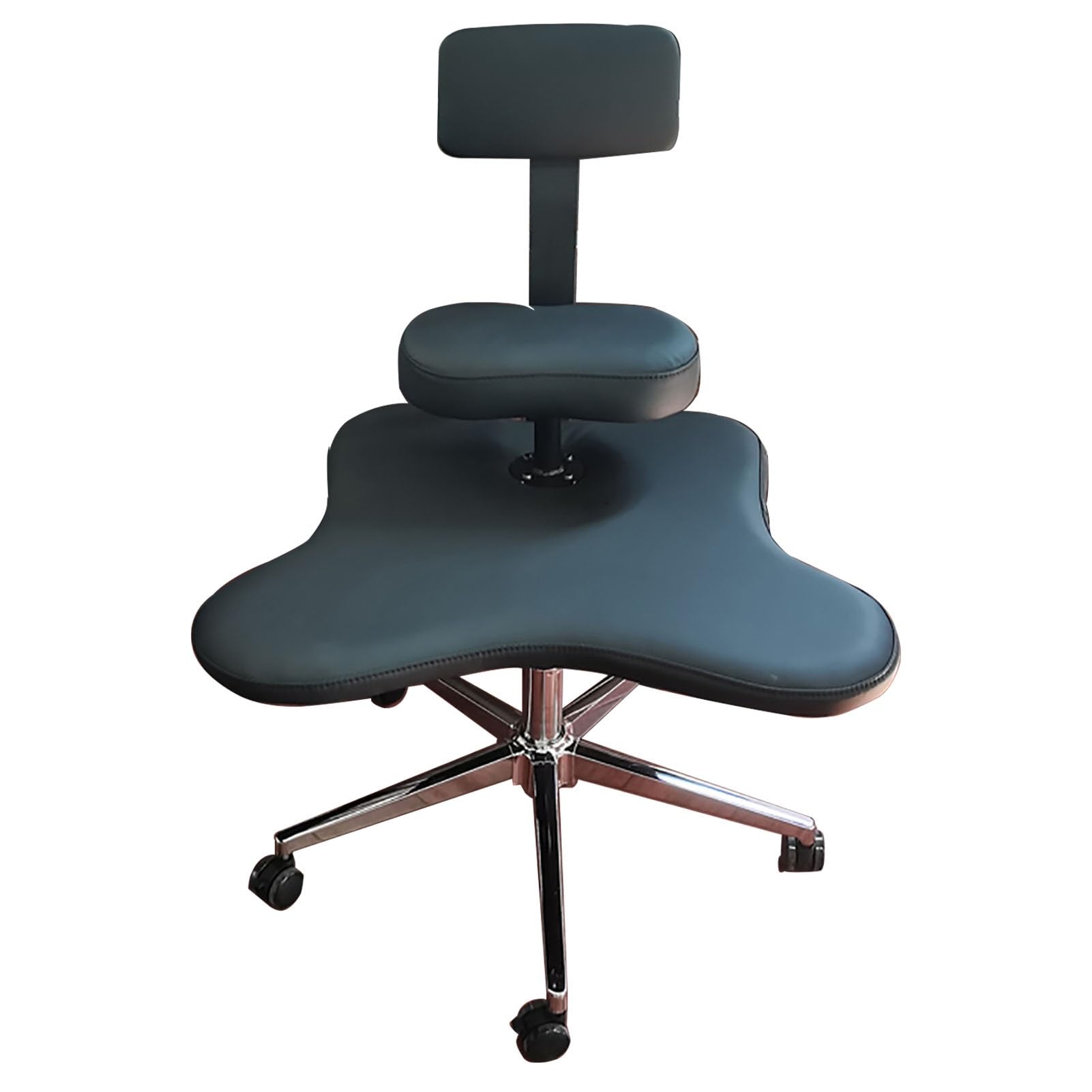 Office Chair Cross Legged Chair，Cross Leg Ergonomic Chair with Back Support, Adjustable Kneeling Chair for Computer Workers & Yoga Lovers, Chair Stool for Meditation(Black)