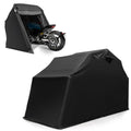 ERGOMASTER Motorcycle Shed, 136" x 54" x 75" Heavy Duty Waterproof Motorcycle Garage with 600D Oxford Fabric, Roll-up Mesh Windows Shed