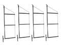 Mytee Products 4 Pack of 3 Tier Shipping Container Shelving Bracket with 18"(D) x 60"(H) - Black Powder Coated Steel Shelf Brackets for Heavy Duty Trailer Containers - Easy to Assemble & Remove