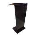 JOuan Lectern Podium Stand, Acrylic Church Podium, Portable Podium Stand, Black Podium Stage Host Desk Hotel Welcome Desk Auditorium Reception Desk Company Training Consultation Desk