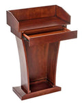 AdirOffice Church Pulpit, Wooden Podium - Height 43.33" Pulpits for Churches with Spacious Drawer (Mahogany)