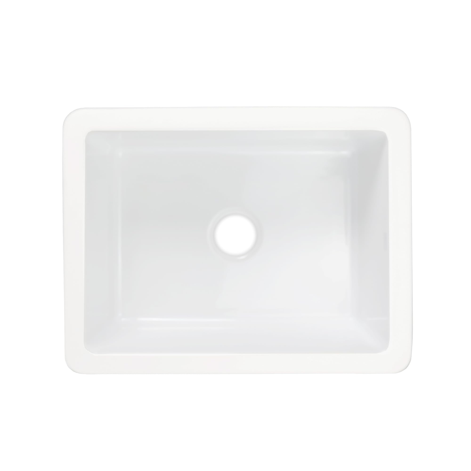 Sinkology Eden 23 Inch Undermount Fireclay Kitchen Sink White Single Bowl – Deep Basin, Fits 26 Inch Cabinet