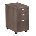 NBF Mobile File Cabinet 3 Drawer Office Storage Pedestal with Locking Drawers, 16" W x 22" D x 28" H, Driftwood, Esquire Collection