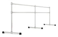 VITA Barre Portable Freestanding Double Ballet Barre, Extreme, 14 Ft Bars, Satin Silver, Steel | Fixed Height, Made in USA, Home or Gym Exercise Equipment for Kids & Adults | Dance, Fitness, Pilates