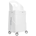 MRPLUM Ride On Luggage with Seat&Seat Belt,Hard Shell Lightweight Rolling Spinner Wheels Travel Luggage with TSA Lock,20 inch,White