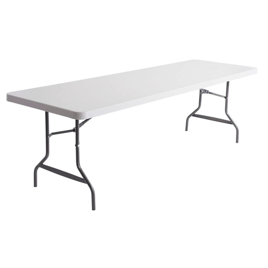 Alera 96 by 30 by 29-Inch Resin Rectangular Folding Table, 500-Pound Capacity, Platinum