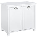 Geelife Tilt-Out Laundry Sorter Bathroom Cabinet, White - MDF White - Front Tilt Out Hamper - Bathroom, Design