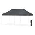 E-Z UP Vantage 10' x 20' Steel Shelter, White Frame, Steel Gray Top