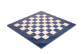 The House of Staunton Standard Traditional Chess Board - 2.25" (Blue Erable & Bird's Eye Maple - Gloss Finish)