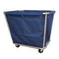 Movable Hotel Linen Cart Laundry Sorter Trolley with Removable Washable Bag Stainless Steel Frames Blue 90X65X80Cm (Blue 90X65X80Cm)