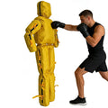 MMA Grappling Dummy, Brazilian Standing Poseable Mannequin, Double Layer Waterproof Oxford Cloth, Wrestling Training Dummy, for Boxing Judo Martial Arts Unfilled(A: Yellow,170cm)