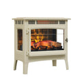 duraflame Freestanding Electric Fireplace Stove Heater with 3D Flame Effect for 1,000 Sq. Ft. Room, Cream