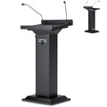 Easilywinlife Ultral Church Pulpit with 2MIC, 47” Pulpits for Churches, Podium Stand with Spacious Reading Platform, Lectern for Speeches, Classrooms, Performances, Presentations, Meetings