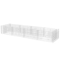 Todiikf Large Silver Galvanized Steel Raised Garden Bed 141.7"x141.7"x19.7" Modern Industrial Planter Box Outdoor Heavy-Duty Flower Bed Kit for Patio Backyard Terrace