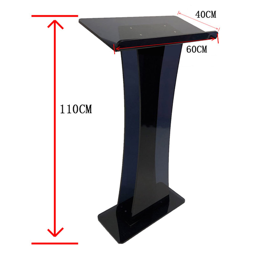 BTZHY Lectern Podium Stand, Acrylic Pulpit Transparent Podium Church Wedding Podium School Stage Host Business Office Furniture Conference Display Stand