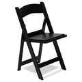EventStable Titan PRO Resin Folding Chair - Black Indoor/Outdoor Lightweight Foldable Chair - Vinyl Padded Folding Chair for Weddings Parties Events - 50 Pack
