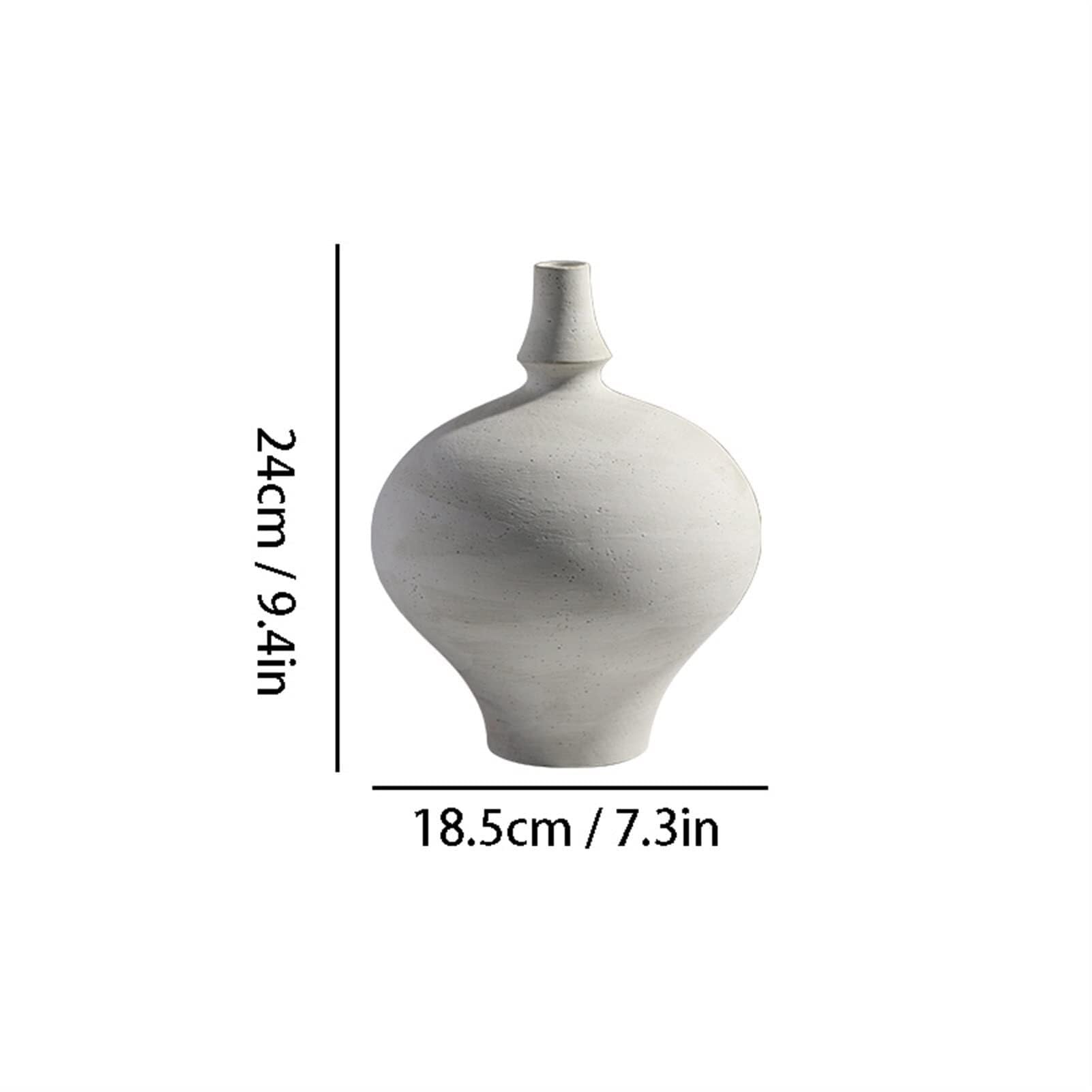 Large Ceramic Antique Stoneware Vase, Handcrafted Porcelain Flower Vase for Living Room, Bedroom, Office
