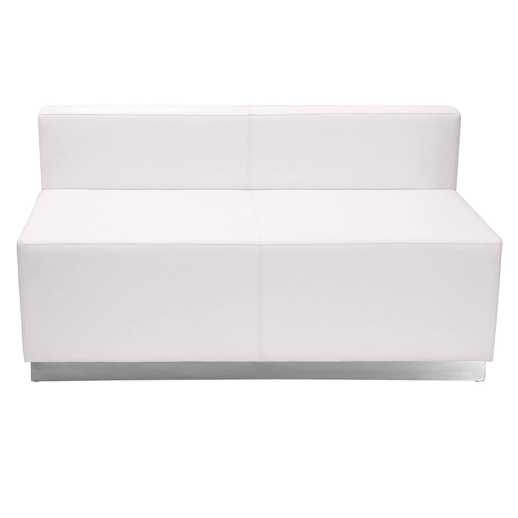 Flash Furniture HERCULES Alon Series White LeatherSoft Reception Configuration, 3 Pieces