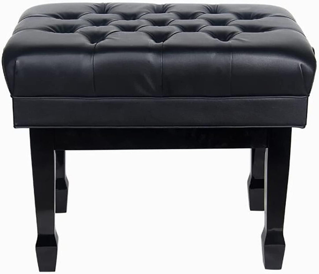 GAZOGJ Piano Stool Piano Bench Dressing Table Stool Luxury Leather Piano Stool Solid Wood Piano Bench with Large Storage Box, Adjustable Height, Comfortable and Ergono