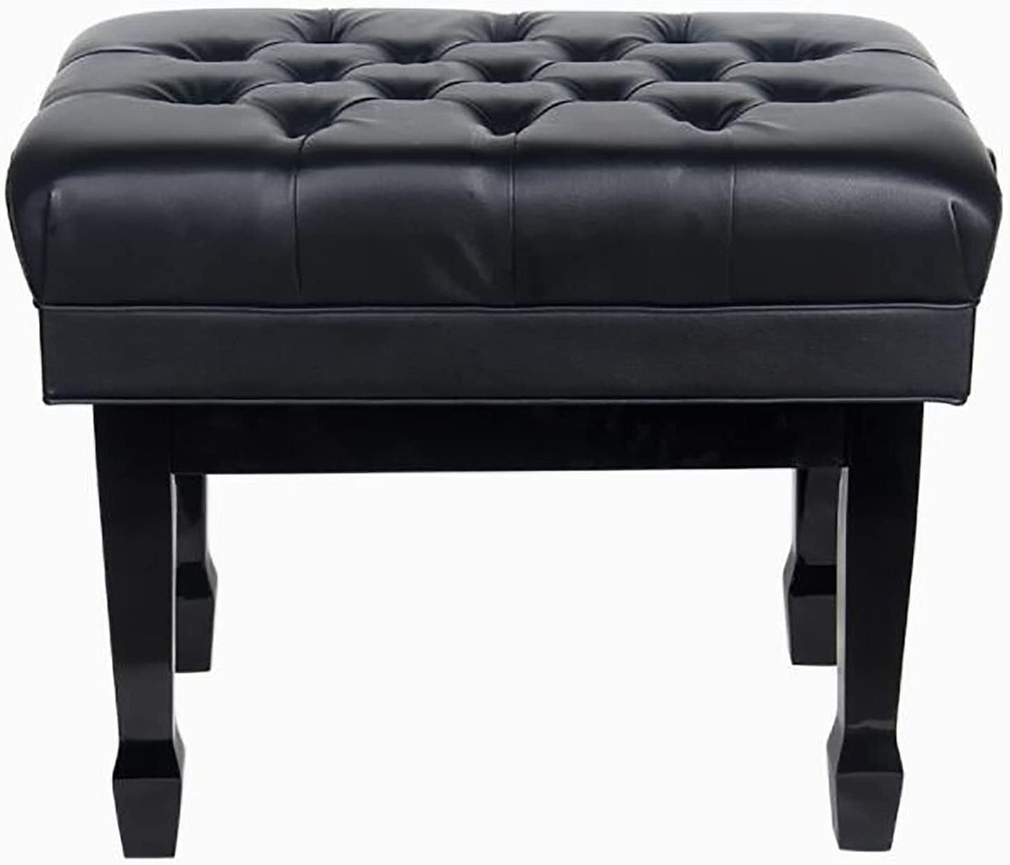 GAZOGJ Piano Stool Piano Bench Dressing Table Stool Luxury Leather Piano Stool Solid Wood Piano Bench with Large Storage Box, Adjustable Height, Comfortable and Ergono