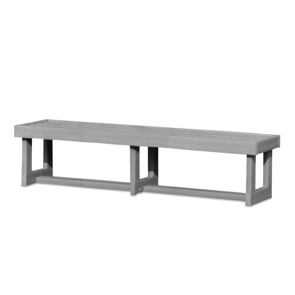 Durawood Aisle-Maker Bench for Tennis Courts, Locker Rooms, Parks, Marina, and More (Gray, 4)
