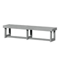 Durawood Aisle-Maker Bench for Tennis Courts, Locker Rooms, Parks, Marina, and More (Gray, 4)