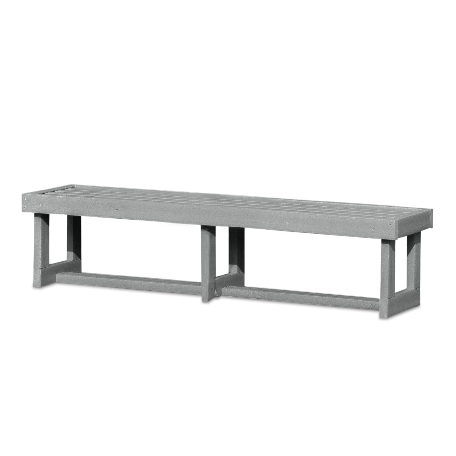 Durawood Dent-Saver Bench for Tennis Courts, Locker Rooms, Parks, Marina, and More (Gray, 4)