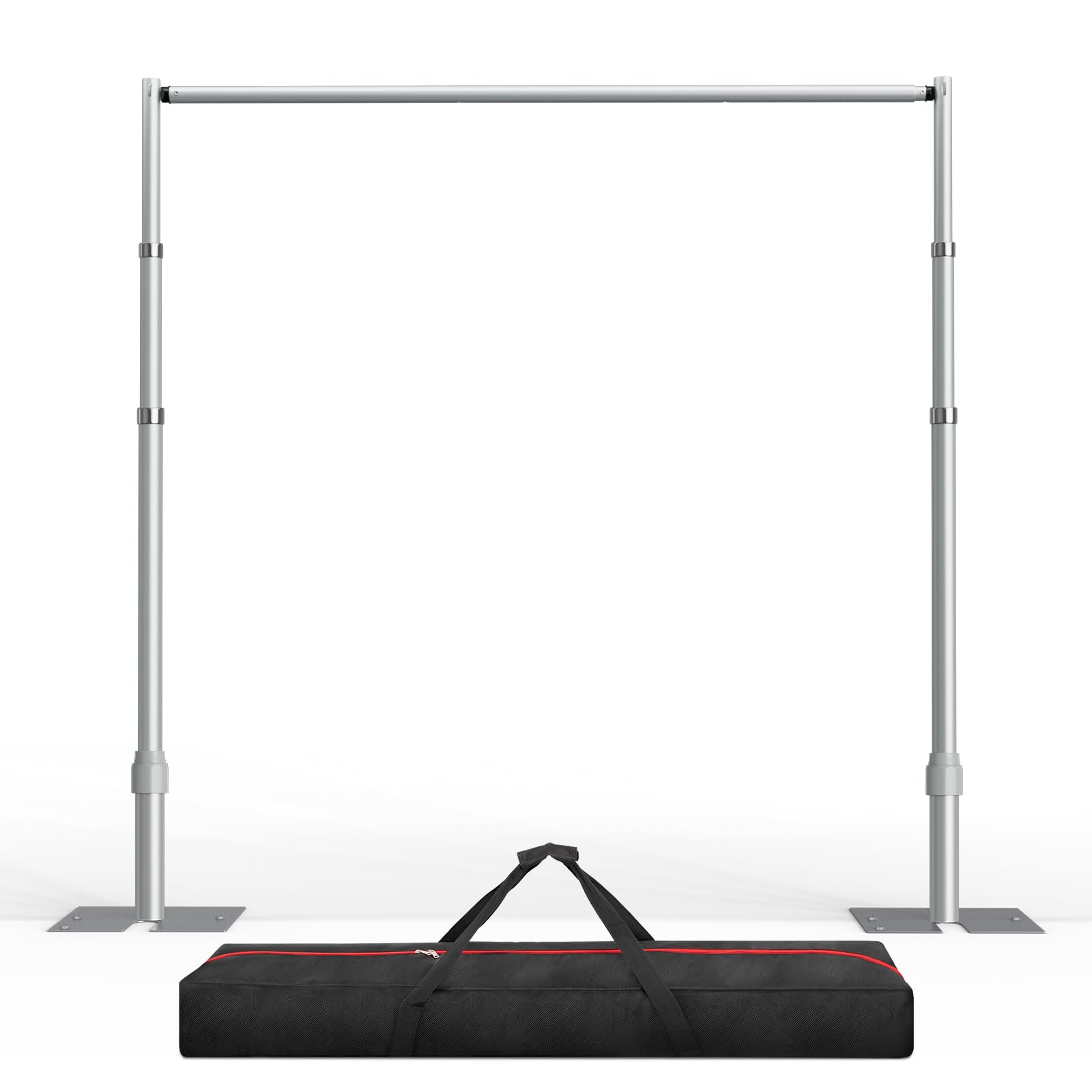 EMART Pipe and Drape Backdrop Stand Kit, 12ftx10ft Heavy Duty Adjustable Photo Background, Metal Frame with Flat Base for Wedding, Birthday Party, Banquet Decorations