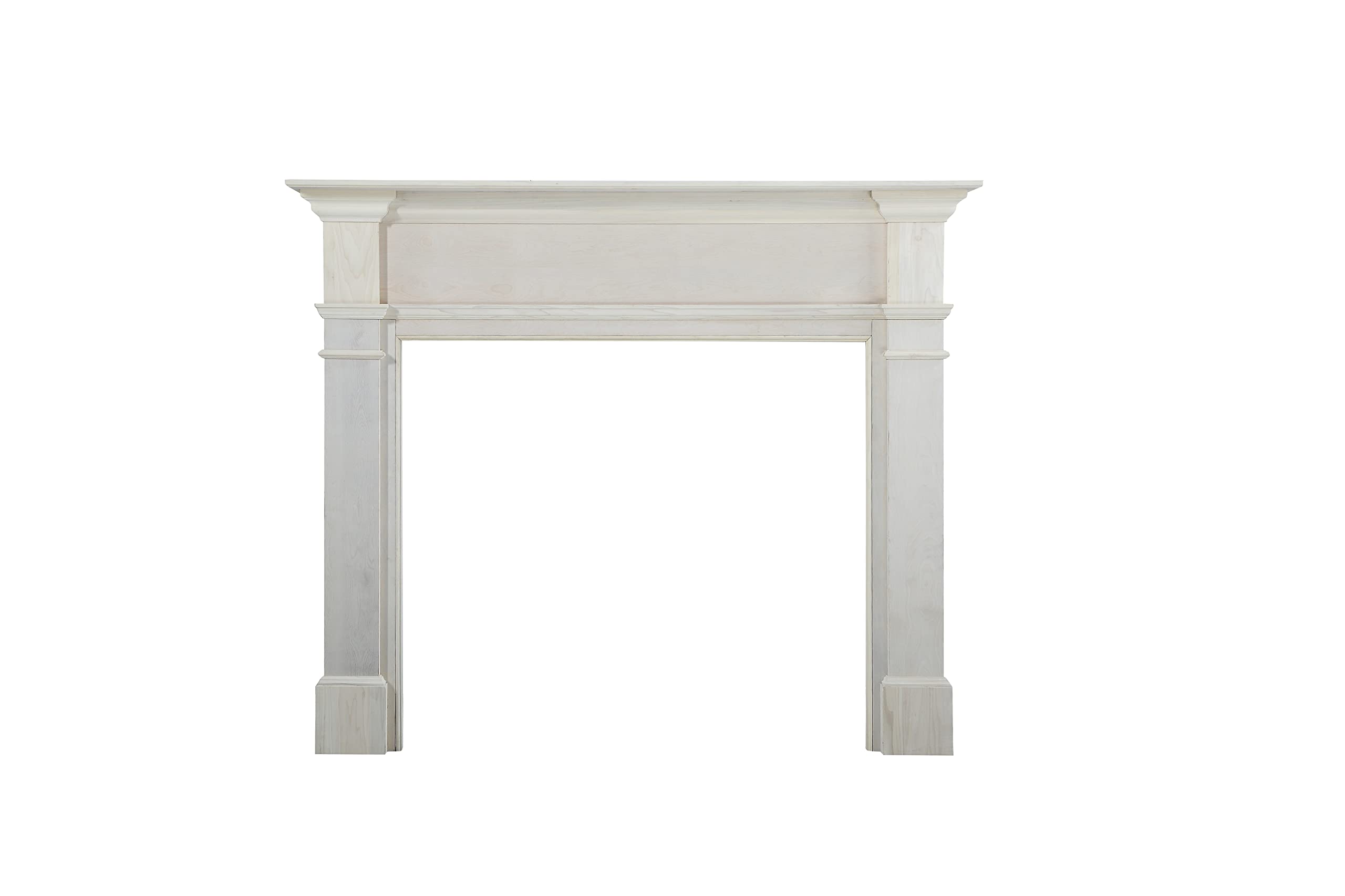 Pearl Mantels ARYB56120 Bold Yet Unpretentious and Homey Wood Mantel Surround, 56", Unfinished