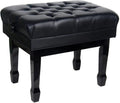 GAZOGJ Piano Stool Piano Bench Dressing Table Stool Luxury Leather Piano Stool Solid Wood Piano Bench with Large Storage Box, Adjustable Height, Comfortable and Ergono