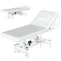 kaiwrxin Electric Lift Massage Table for Estheticians, Professional Facial Bed with Adjustable Backrest, Waxing Table, Heavy-Duty 1500lbs Capacity (White)