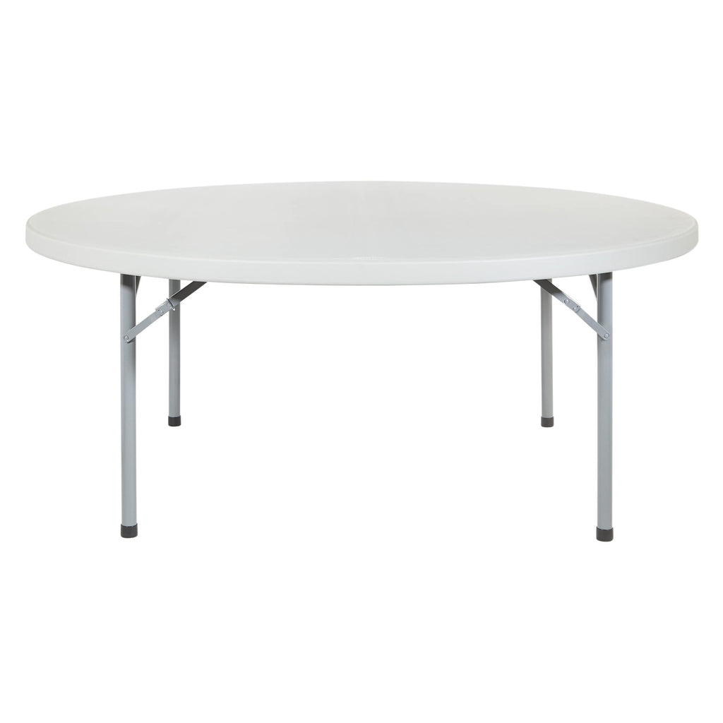 Office Star Resin Folding Table for Banquets, Picnics, and Parties, 71 Inch, Round
