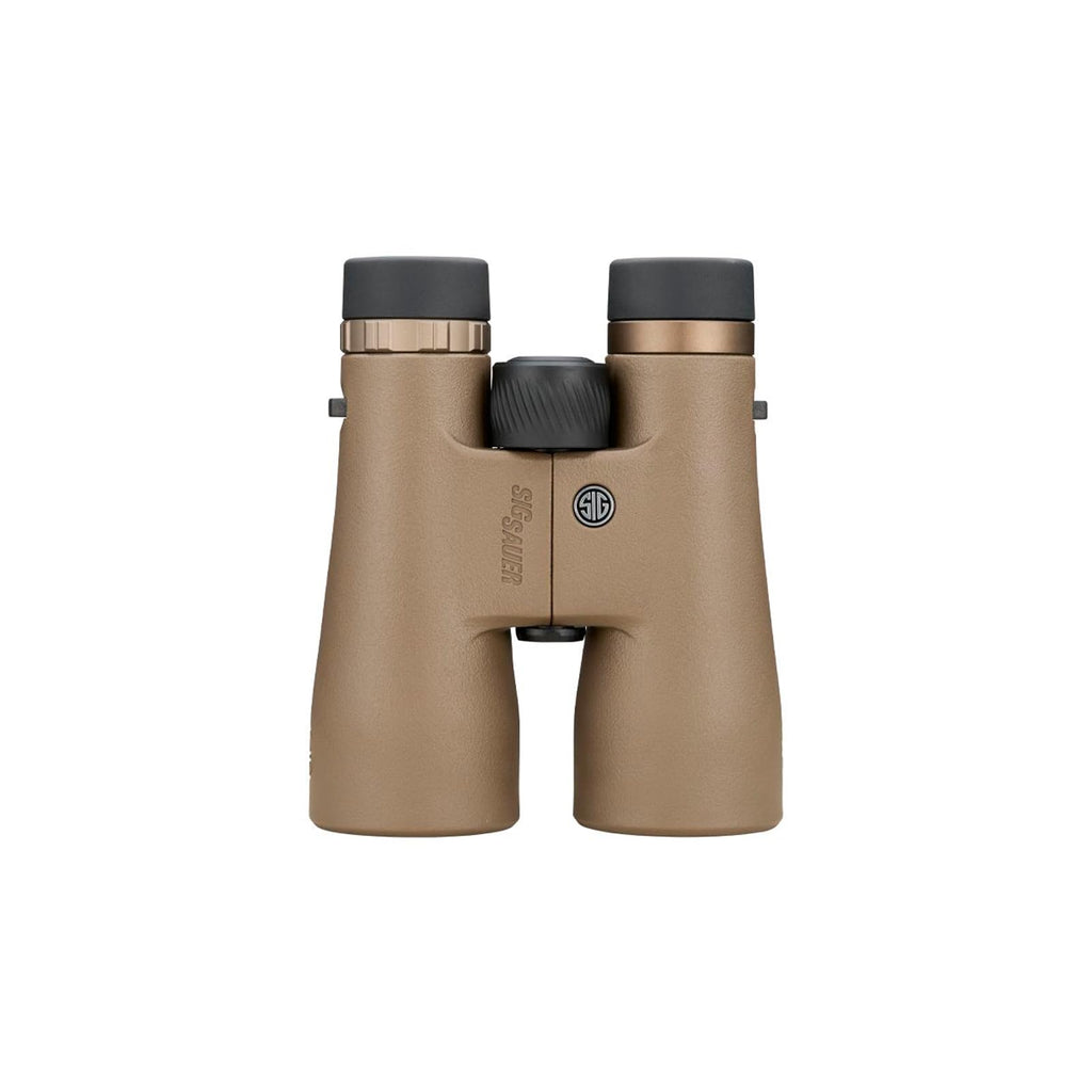 SIG SAUER Canyon HD Durable Fogproof Waterproof IPX-7 Rated Tripod-Adaptable Hunting Binoculars with Multicoated Lenses, Harness Strap, Covers & Case Included, Flat Dark Earth - 12x50mm