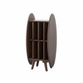 FURUIM2024M CD Record Storage Rack Modern Creativity Wooden Vinyl Record Storage Cabinet for Living Room Bedroom Lounge(Walnut Colour)