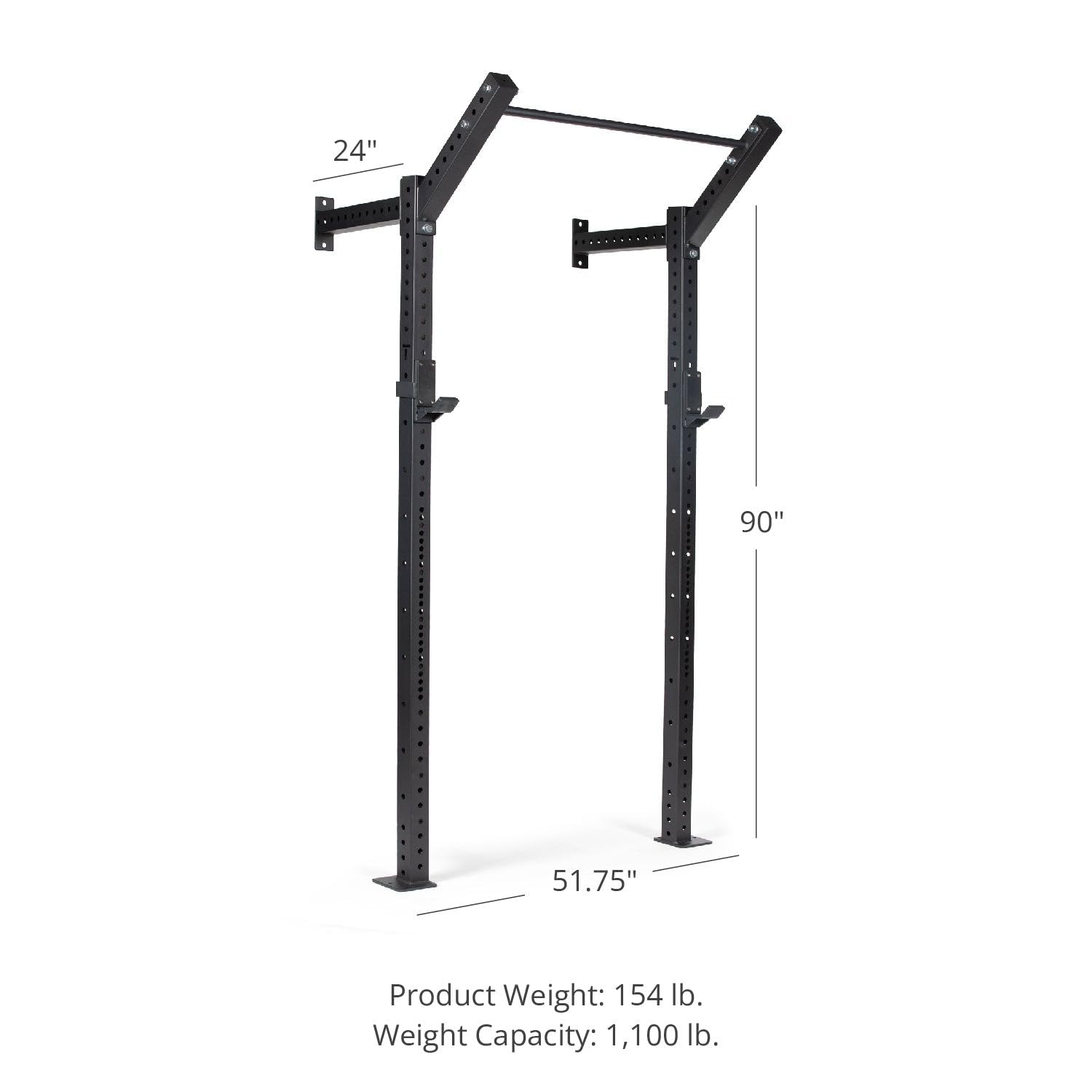 Titan Fitness X-3 Series Space Saving Rack Tall 24-in. Depth