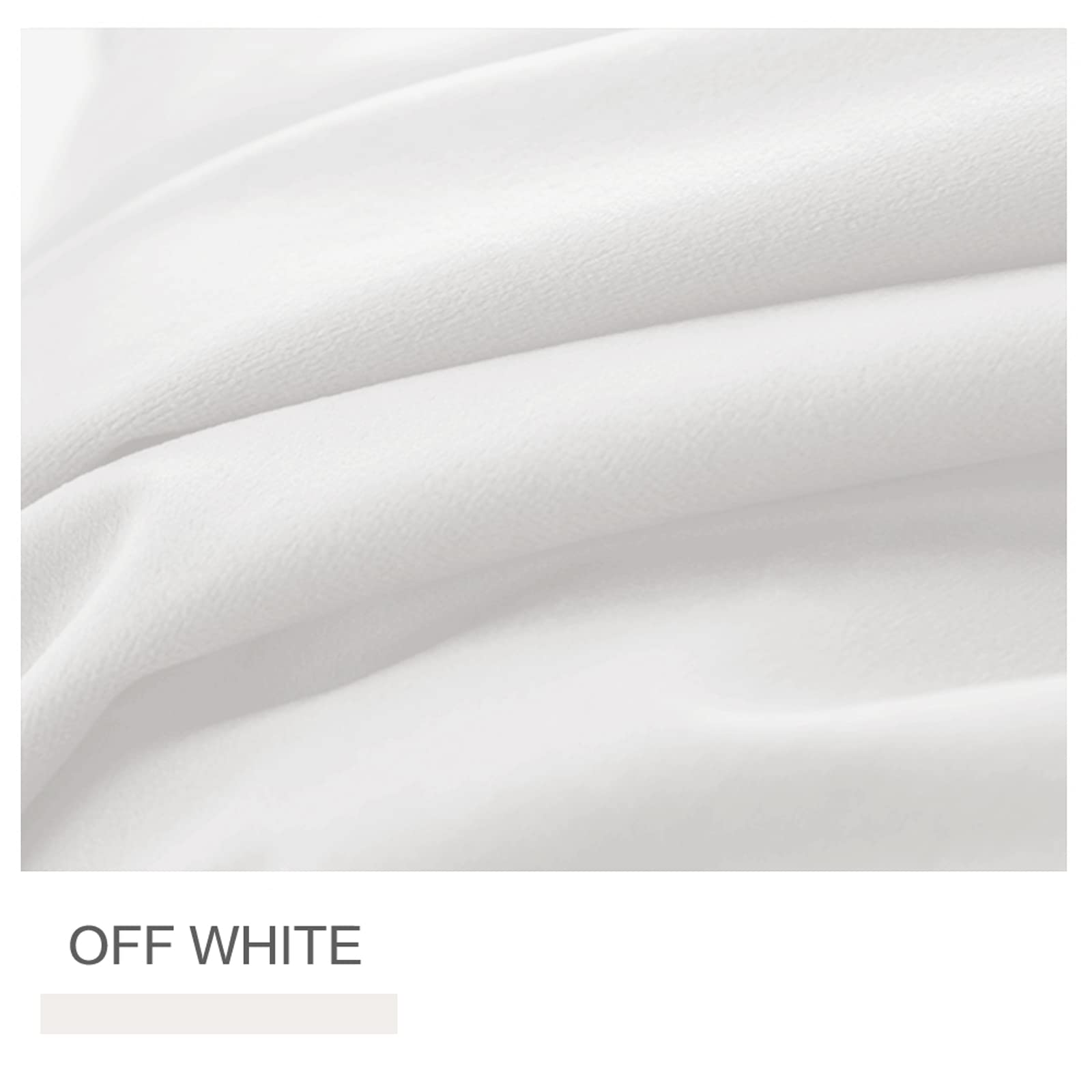 LETAU Pinch Pleated Lined Blackout Curtains 108 inches Long, Luxury Velvet Weighted Thermal Window Curtains Panels Drapes, 52" W x 108" L, Set of 2, Off White
