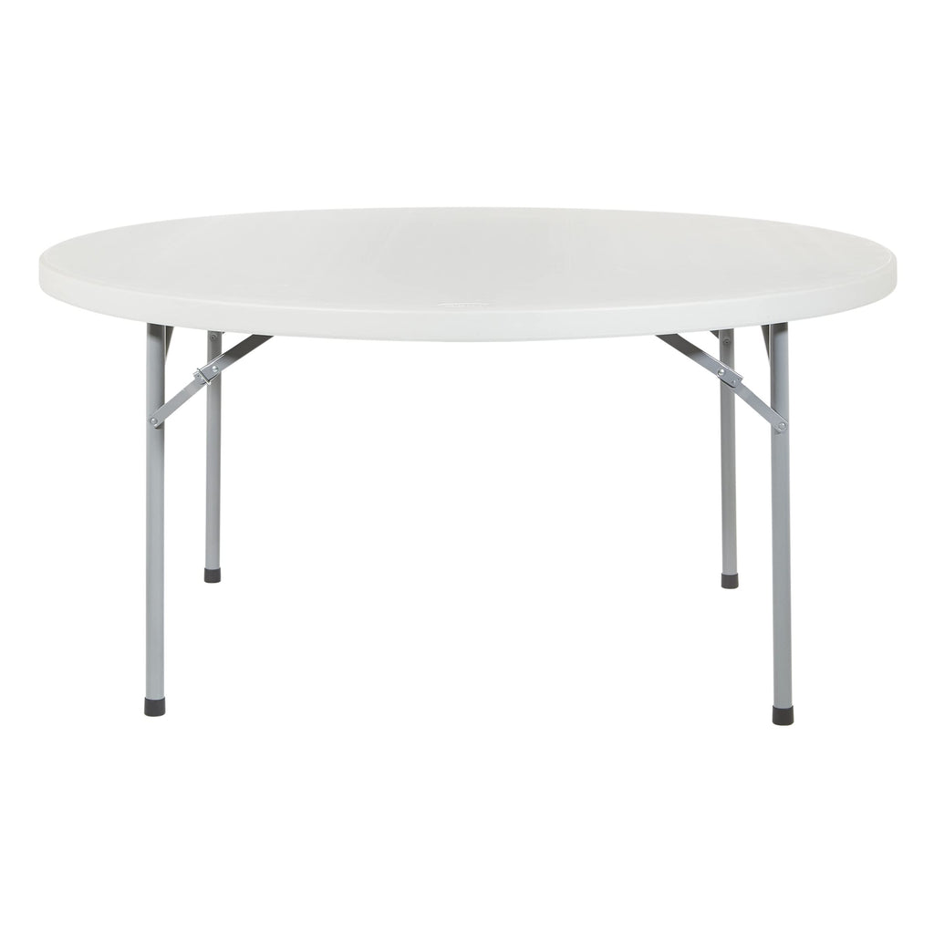 Office Star Resin Folding Table for Banquets, Picnics, and Parties, 60 Inch, Round