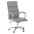 Bush Business Furniture STC043LG Studio C High Back Leather Executive Office Chair, Light Gray
