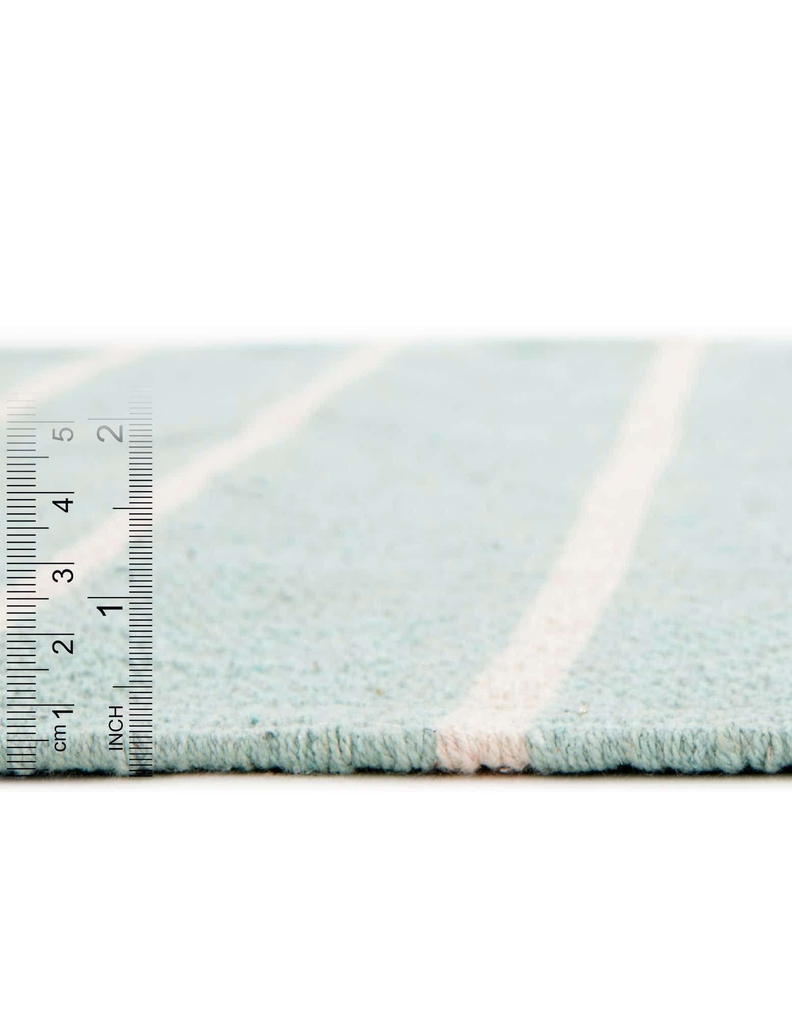Unique Loom Chindi Cotton Collection Area Rug - Sophie (10' x 14' 1" Rectangle, Aqua and White)