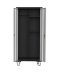IDEALHOUSE 71" Black Metal Storage Cabinet with Lock - Heavy Duty Garage & Pantry Cabinet with 4 Adjustable Shelves, Secure Organization Cabinet for Office, Home, Shop