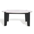 SAFAVIEH Couture Collection Garcia Black/White Marble Top Round Coffee Table