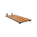 Seachrome Hermosa 32" x 13.5" Back Wall-Mount Folding Teak Tub Seat with 3" Slats